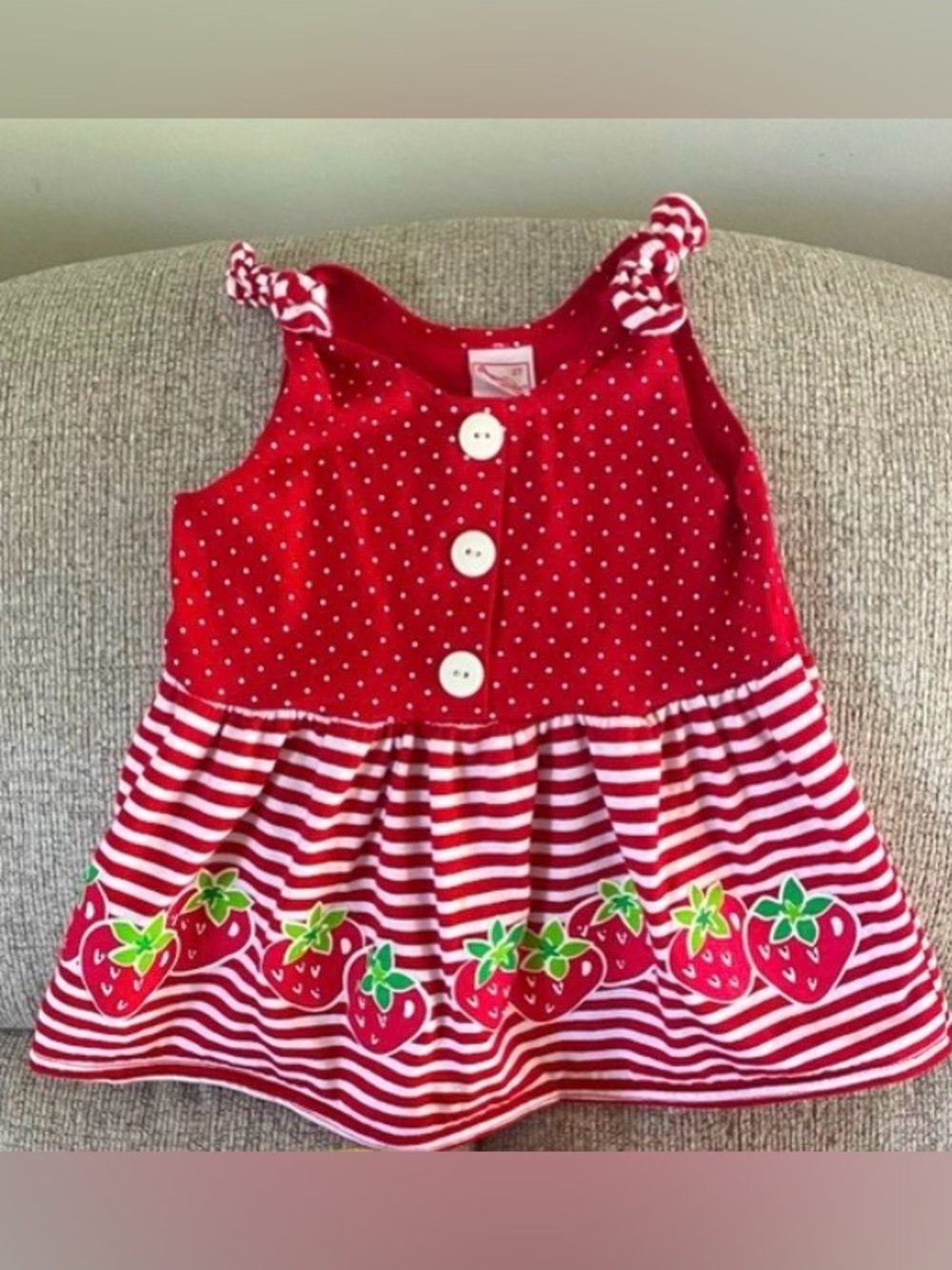 2T Vintage Buster Brown Strawberry Dress